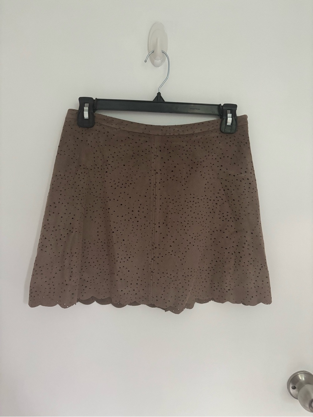 BCBGMaxAzria Suede Brown Mini Skirt
